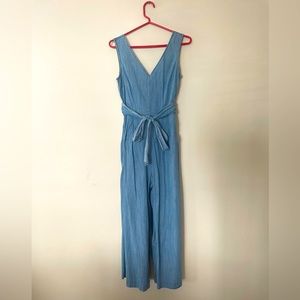 “J. Crew” Denim V-Neck Jumpsuit
